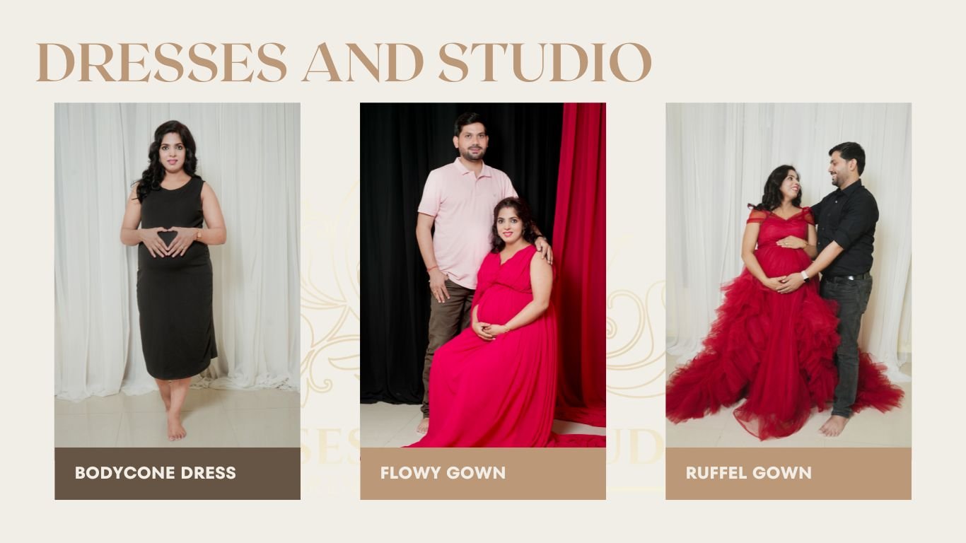 Maternity Gowns on Rent in Gorakhpur, Uttar Pradesh – Style Your Shoot with Dresse And Studio with Anshika